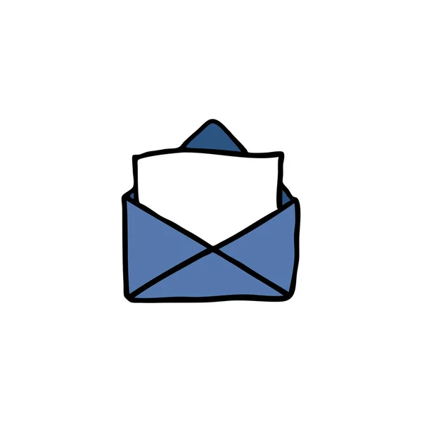 Mail-Doodle-Symbol — Stockvektor