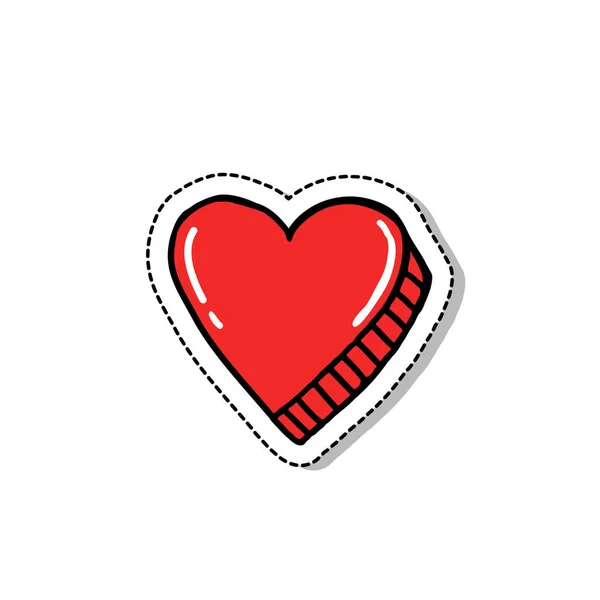 Heart doodle icon — Stock Vector