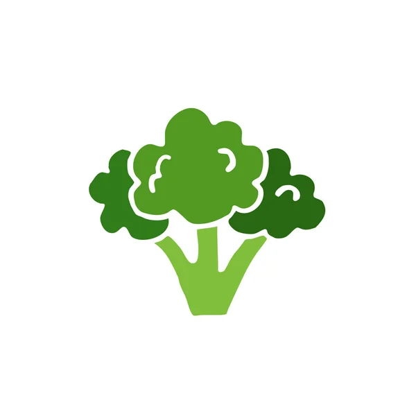 Broccoli doodle ikonen — Stock vektor