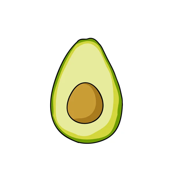 Aguacate garabato icono — Vector de stock