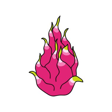 pitahaya, dragon meyve doodle simgesi