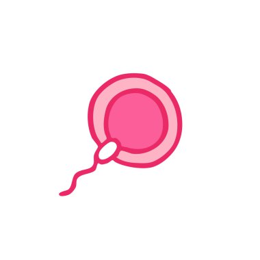 sperm ve yumurta doodle simgesi