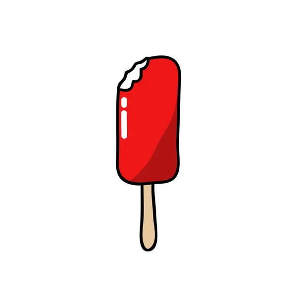 Ice Cream Doodle Ikona — Stockový vektor