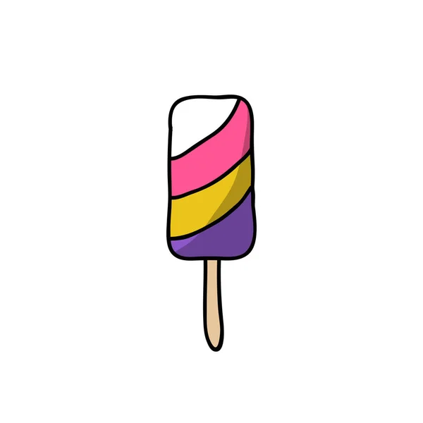 Ice Cream Doodle Icon — Stock Vector