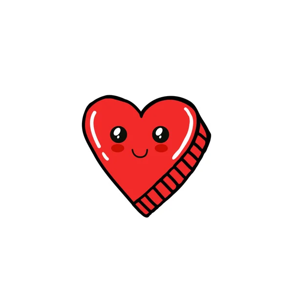 Εικονίδιο Χρώμα Καρδιάς Doodle — Διανυσματικό Αρχείο