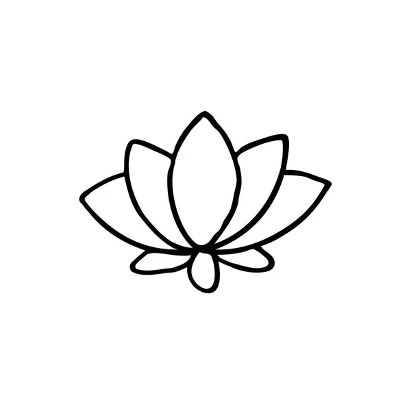 Значок цветка лотоса — стоковый вектор