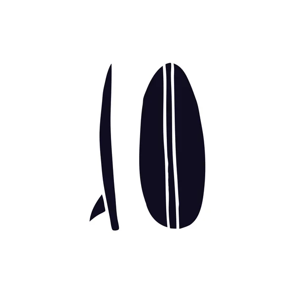 Surf board doodle ikona — Stockový vektor