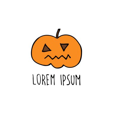 Cadılar Bayramı Balkabağı doodle simgesi