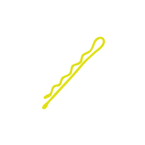 Bobby pin, hair pin doodle icon — Stock Vector