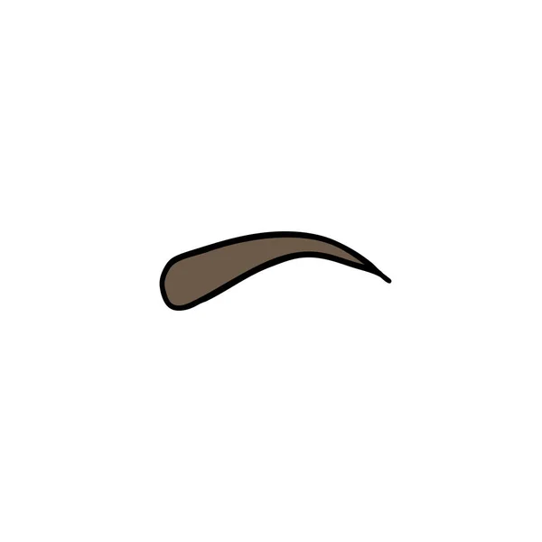 Augenbrauen-Doodle-Symbol — Stockvektor