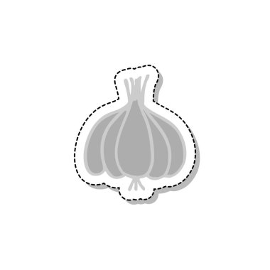 sarımsak doodle etiket simgesi