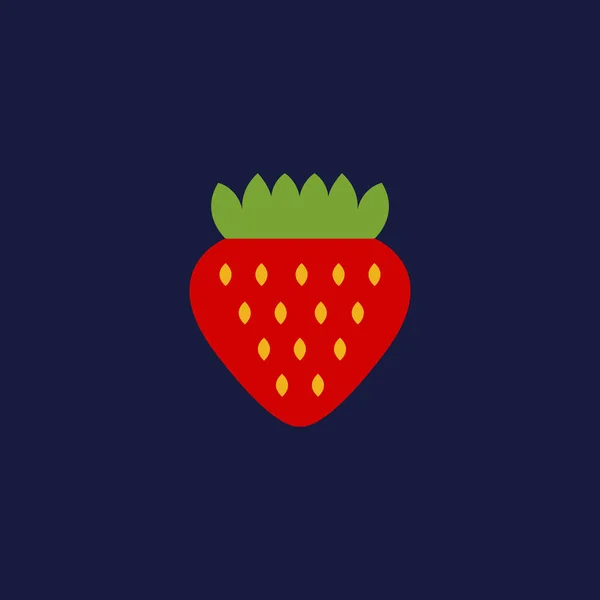 Icône vectorielle fraise — Image vectorielle