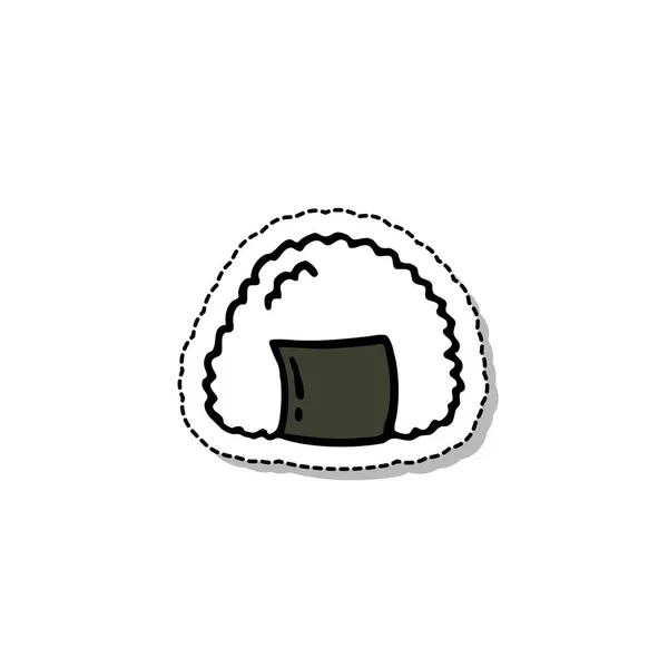 Onigiri doodle icon — Stock Vector