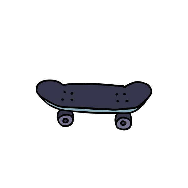 Skateboard doodle ikonen — Stock vektor