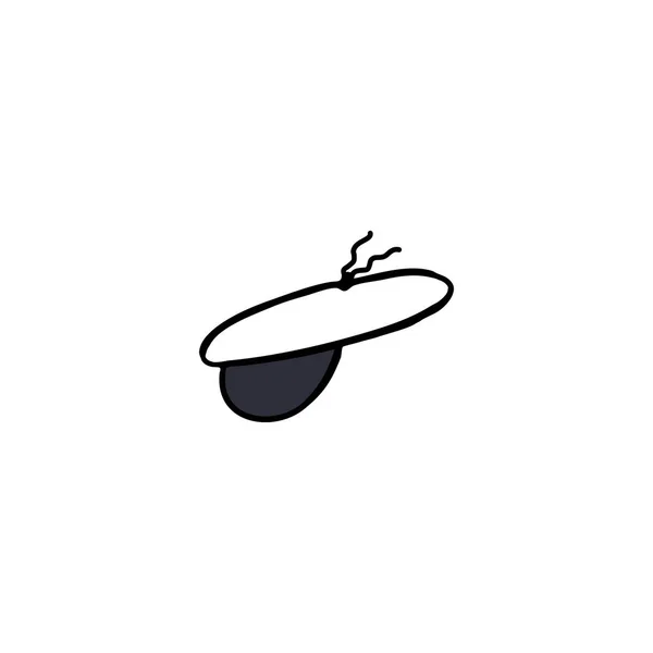 Pirát patch doodle ikona — Stockový vektor