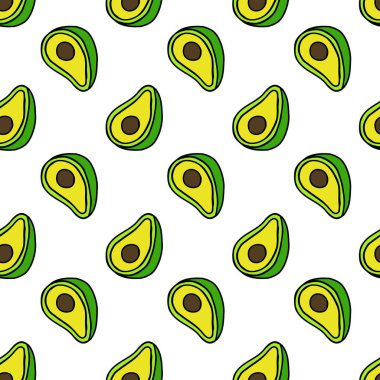 Avokado sorunsuz doodle desen