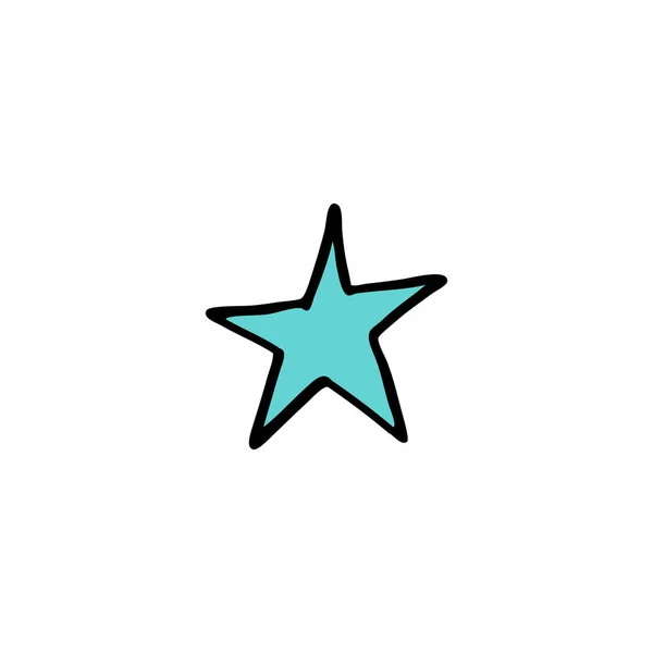 Estrella garabato icono — Vector de stock