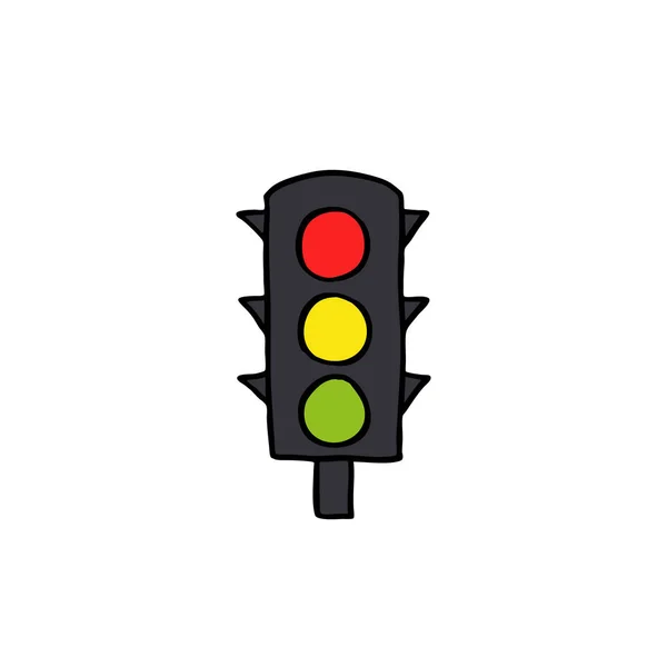 红绿灯涂鸦图标 — 图库矢量图片