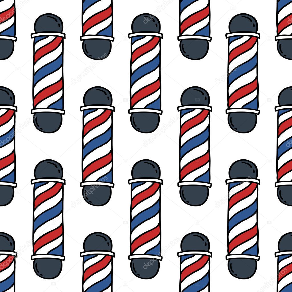 barber pole seamless doodle pattern