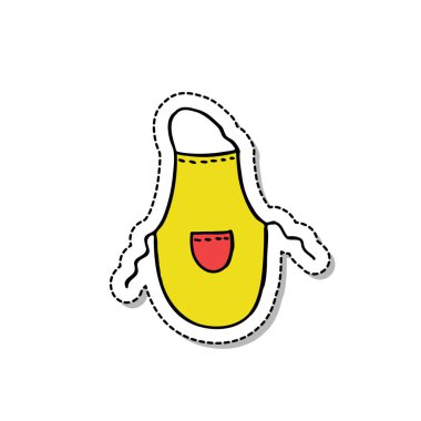 mutfak önlüğü doodle simgesi