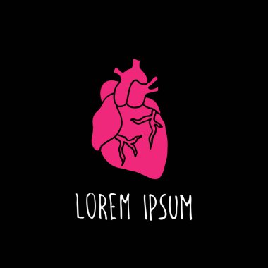 insan kalp doodle simgesi