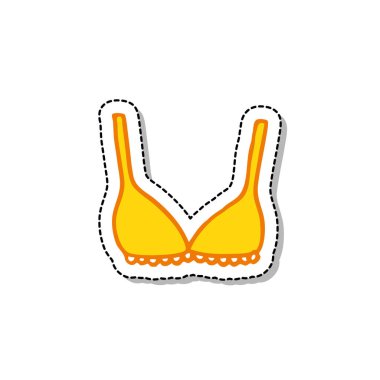 sutyen doodle Icon, etiket