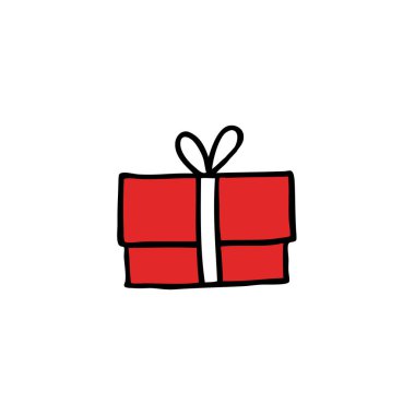 hediye kutusu doodle simgesi