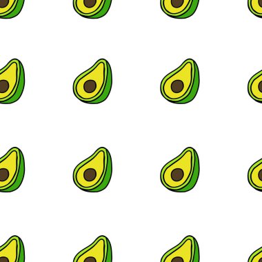 Avokado sorunsuz doodle desen