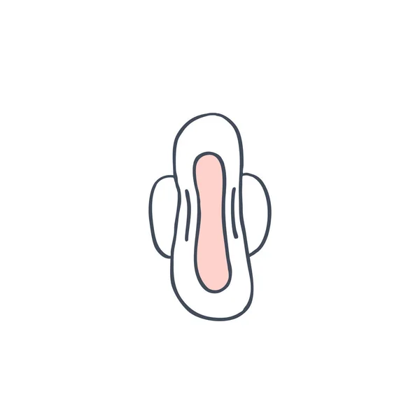 Sanitary napkin doodle icon — Stock Vector