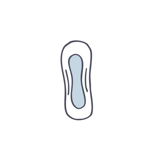 Sanitary napkin doodle icon — Stock Vector