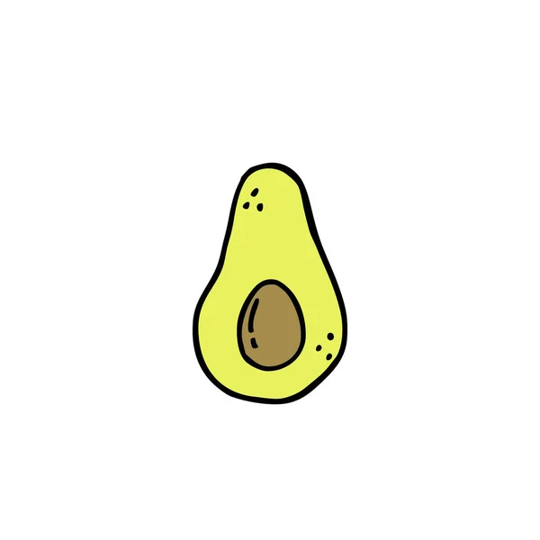 Avocado-Doodle-Symbol — Stockvektor