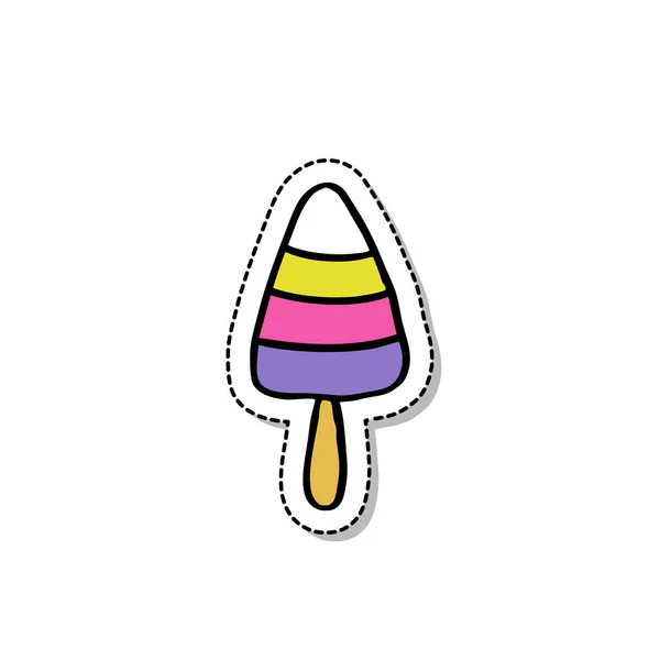 Ice cream doodle ikona — Stockový vektor