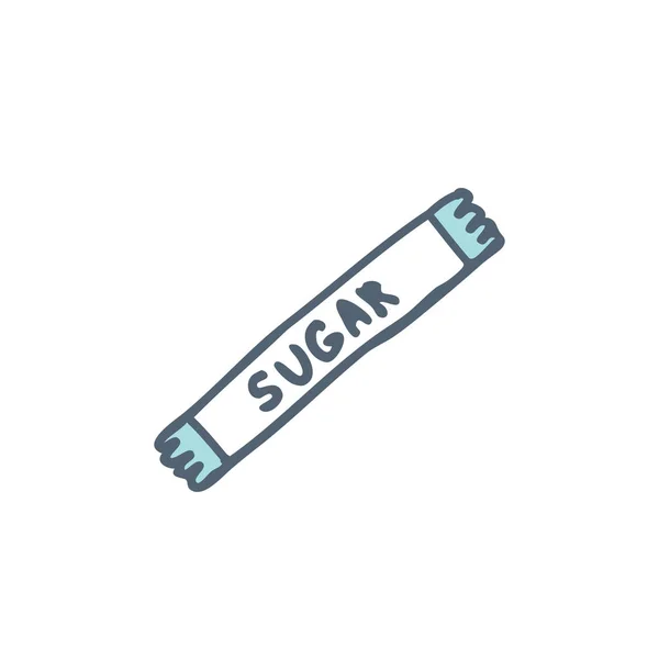 Stick suiker doodle pictogram — Stockvector