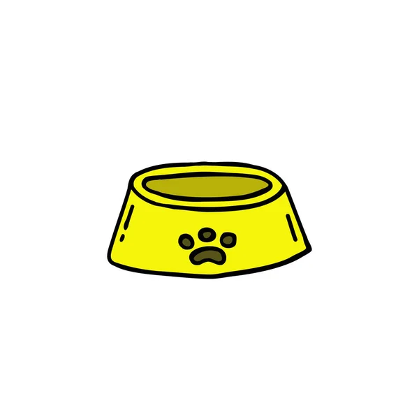 Bowl for pets doodle icon — Stock Vector