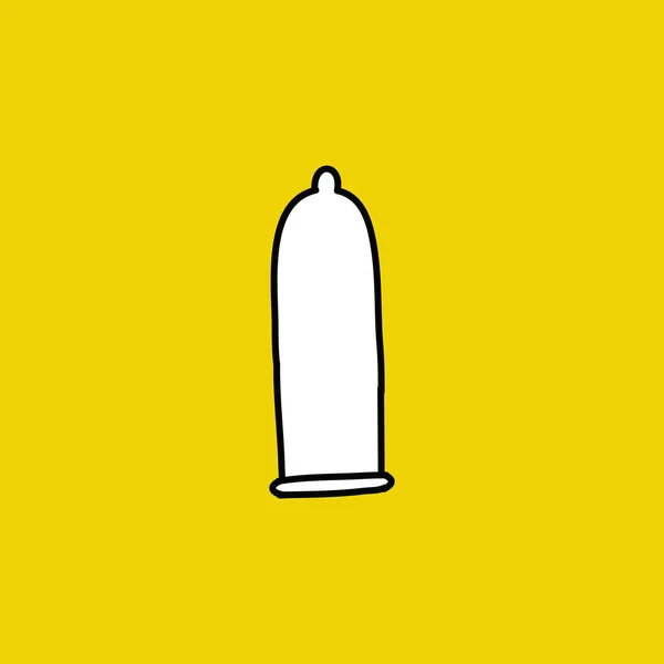 Prezerwatywa doodle ikona — Wektor stockowy