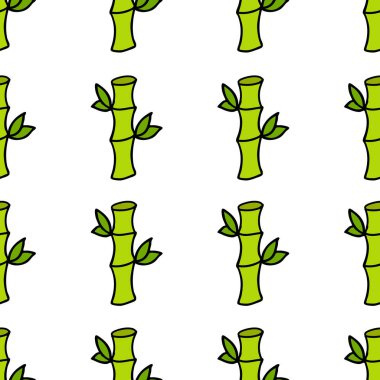 Bambu sorunsuz doodle desen