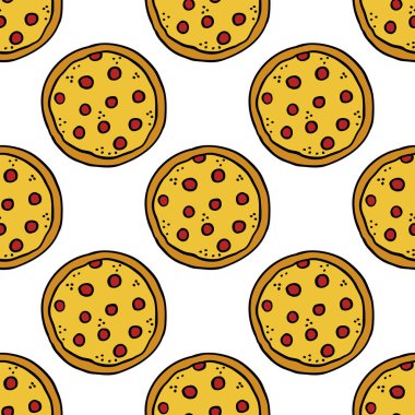 Pizza pürüzsüz karalama deseni