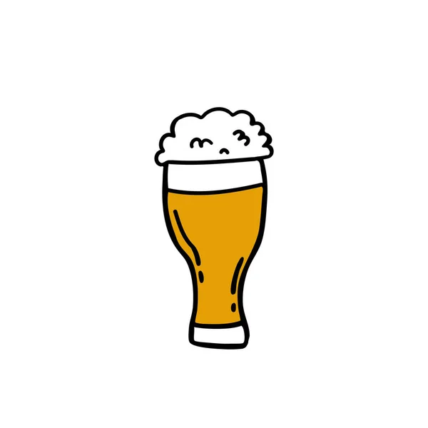 Пиво doodle значок — стоковий вектор