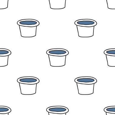 Cap için dövme mürekkebi Dikişsiz desen doodle