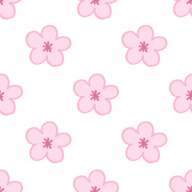 Sakura çiçek Dikişsiz desen doodle