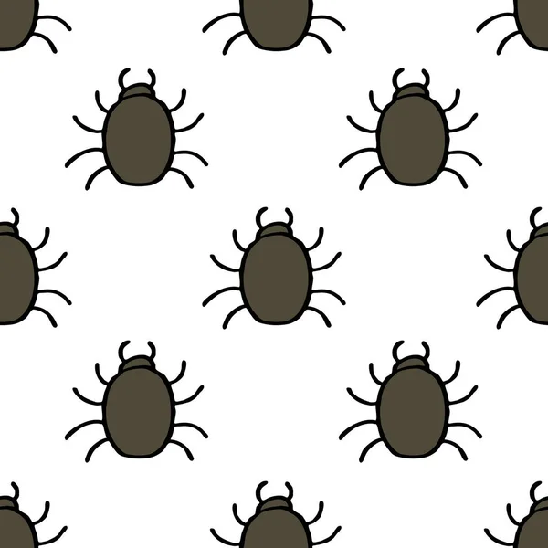 Mite seamless doodle pattern — Stock Vector