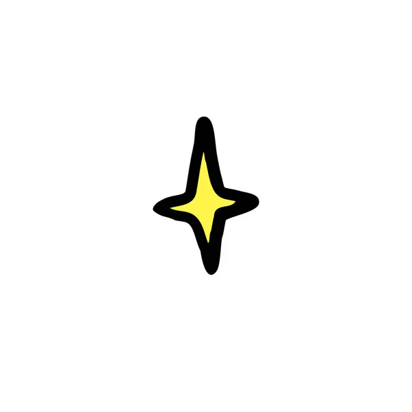 Star Doodle-Ikone — Stockvektor