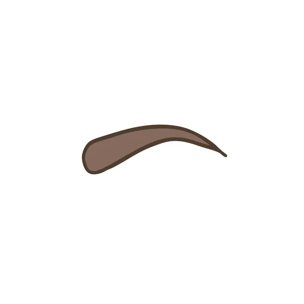 Eyebrow doodle icon — Stock Vector