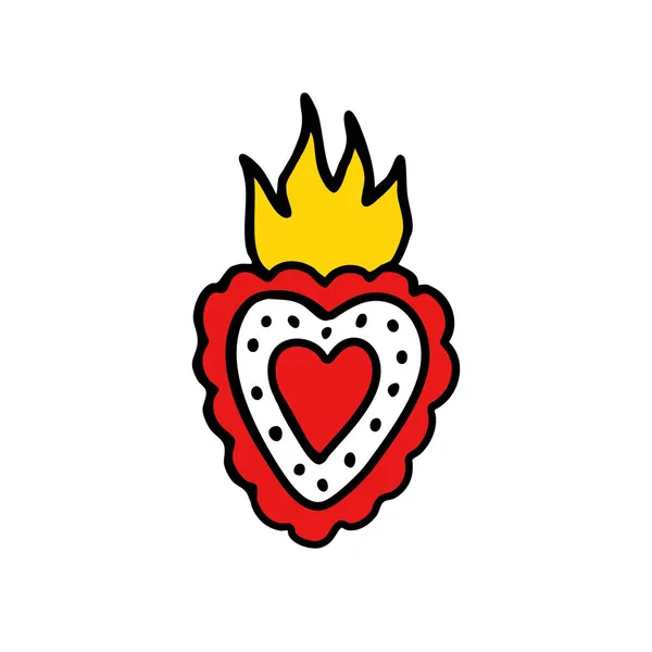 Icône de gribouillage coeur sacré — Image vectorielle