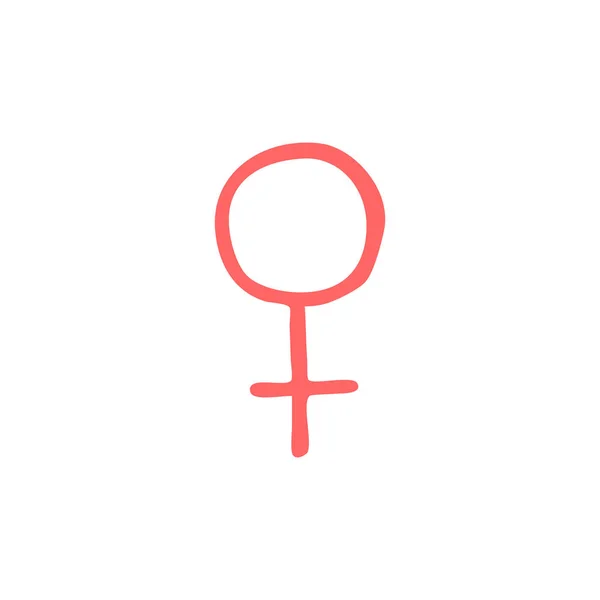 Символ женской иконки каракули — стоковый вектор