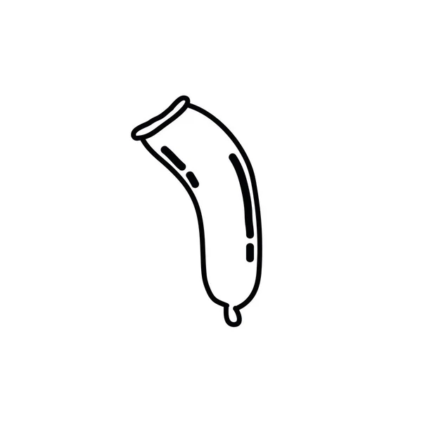 Kondom-Doodle-Symbol — Stockvektor