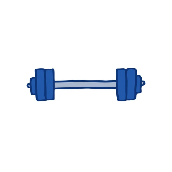Barbell doodle icon — Stock Vector