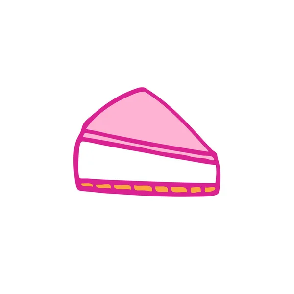 Cheesecake doodle pictogram — Stockvector