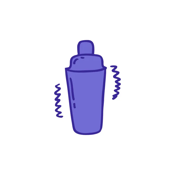 Cocktail shaker icône doodle — Image vectorielle