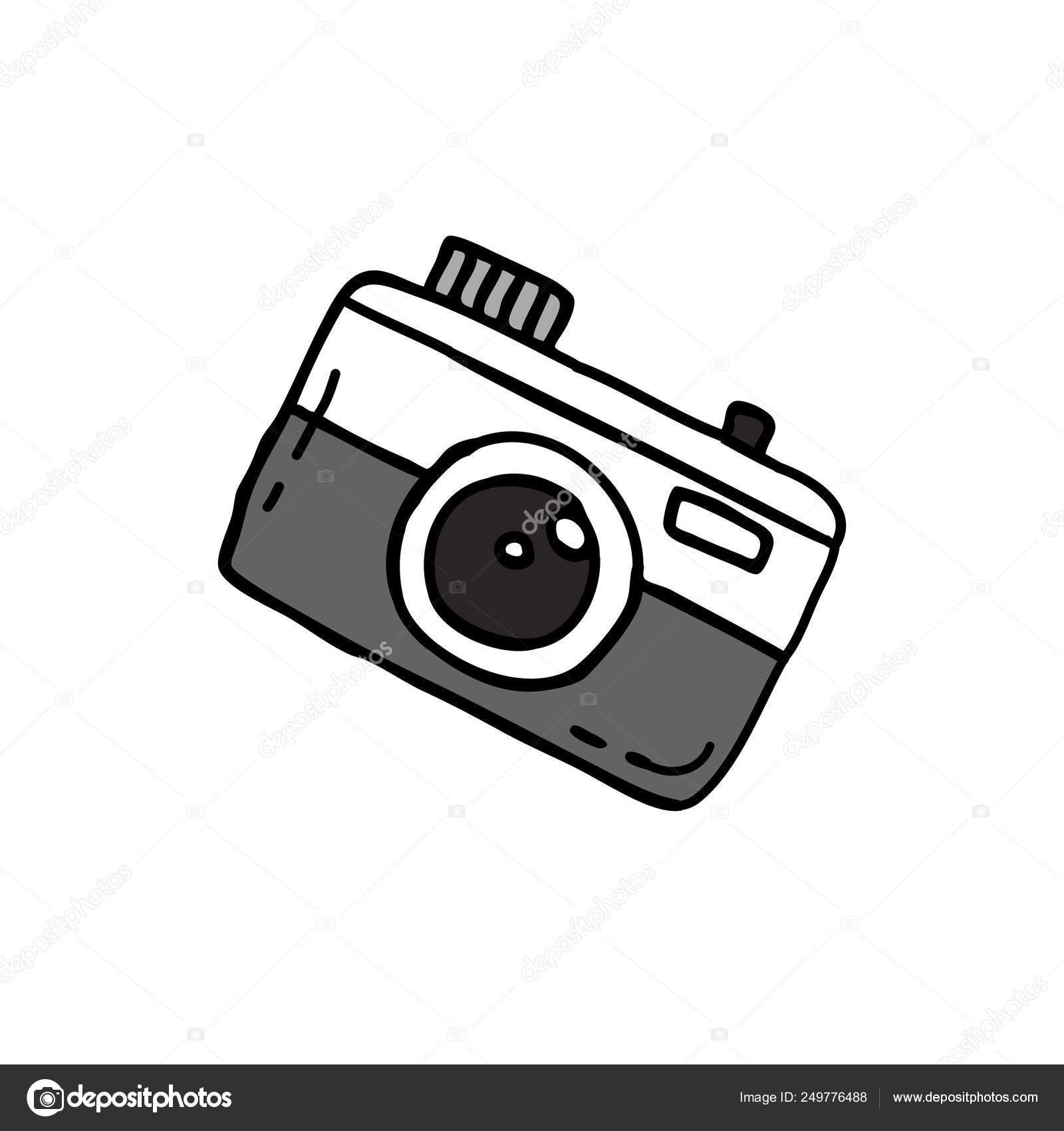 Camera doodle icon Stock Vector by ©pani_chernous 249776488